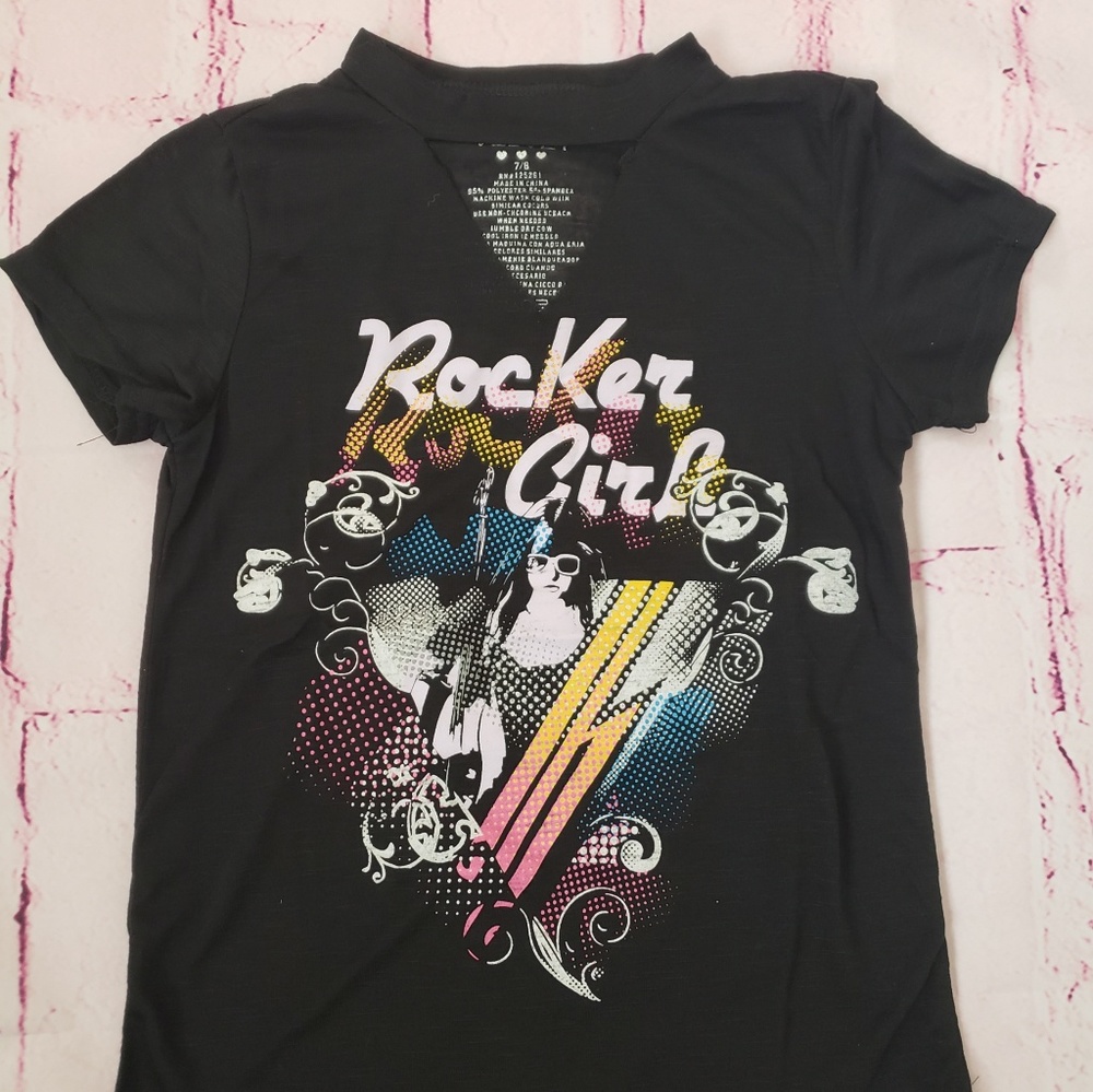 Rocker girl tee for girls or dress